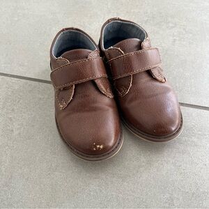 Max + Jake Classic Brown Ollie Oxford Toddler Boy Dress Shoes With Strap Size 8